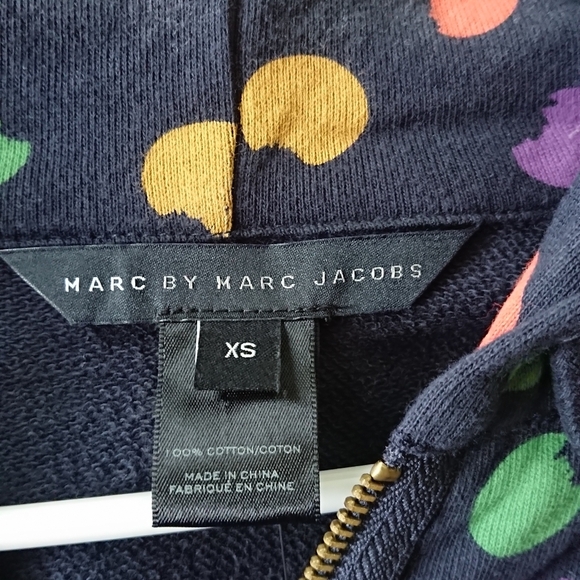 Marc by Marc Jacobs Normandy navy blue & multi color jacket with hoodie size XS - Picture 4 of 13